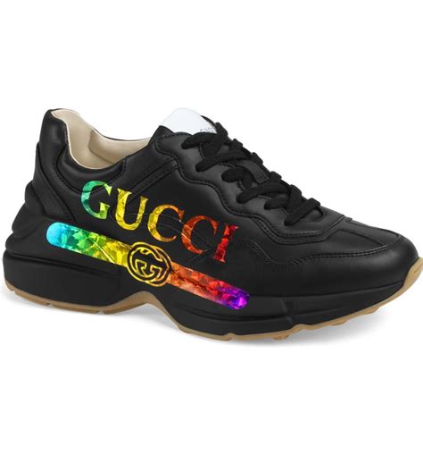 gucci new ace rainbow sneakers|Gucci rhyton rainbow sneakers.